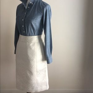 Loft pencil skirt | cream animal print | Sz 14